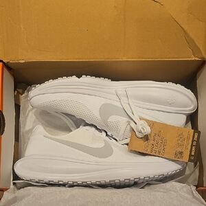 Nike Revolution 8 White and Platinum Sneakers